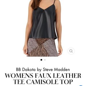 Faux leather camisole